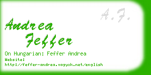 andrea feffer business card